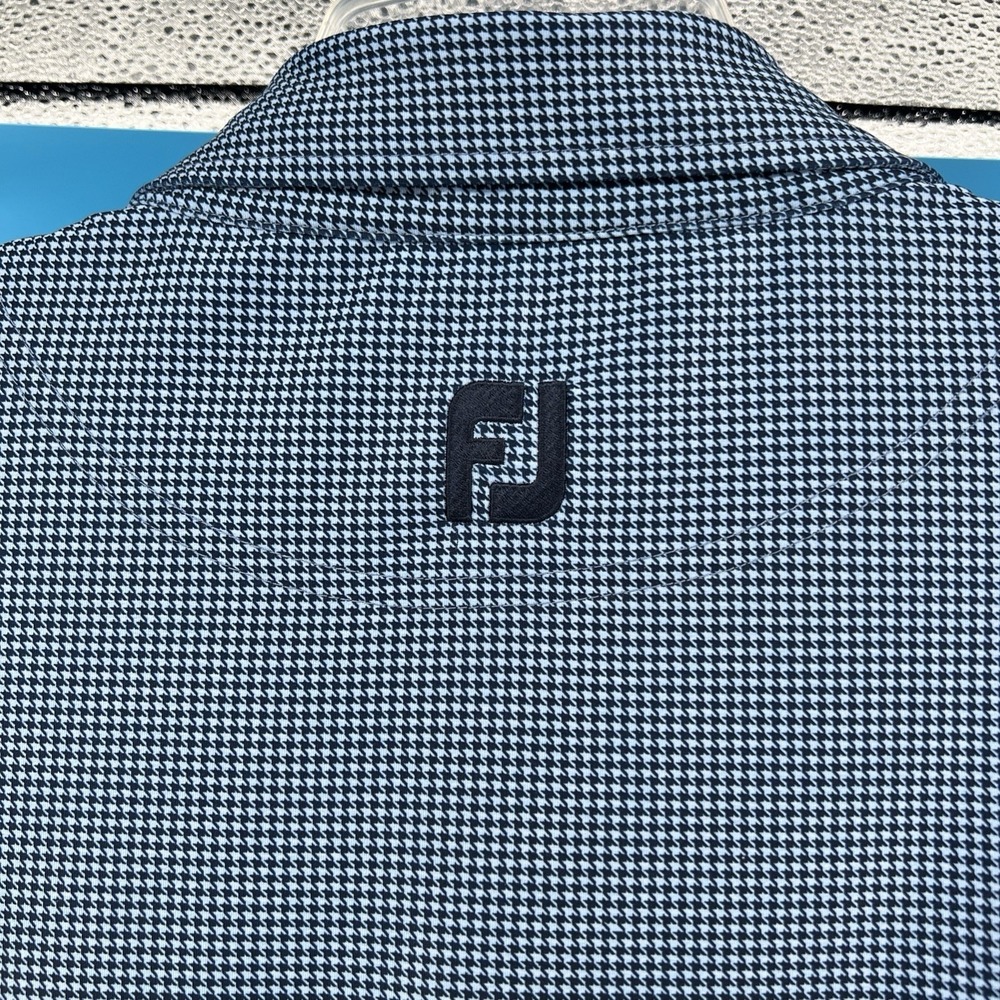 FootJoy Men's Short Sleeve Performance Polo Golf‎ Shirt Houndstooth Pattern XL - Picture 6 of 6